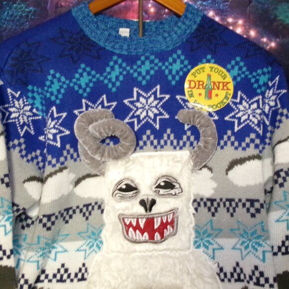 NWT Men's Hilarious Yeti M Ugly Sweater - Picture 2 of 7